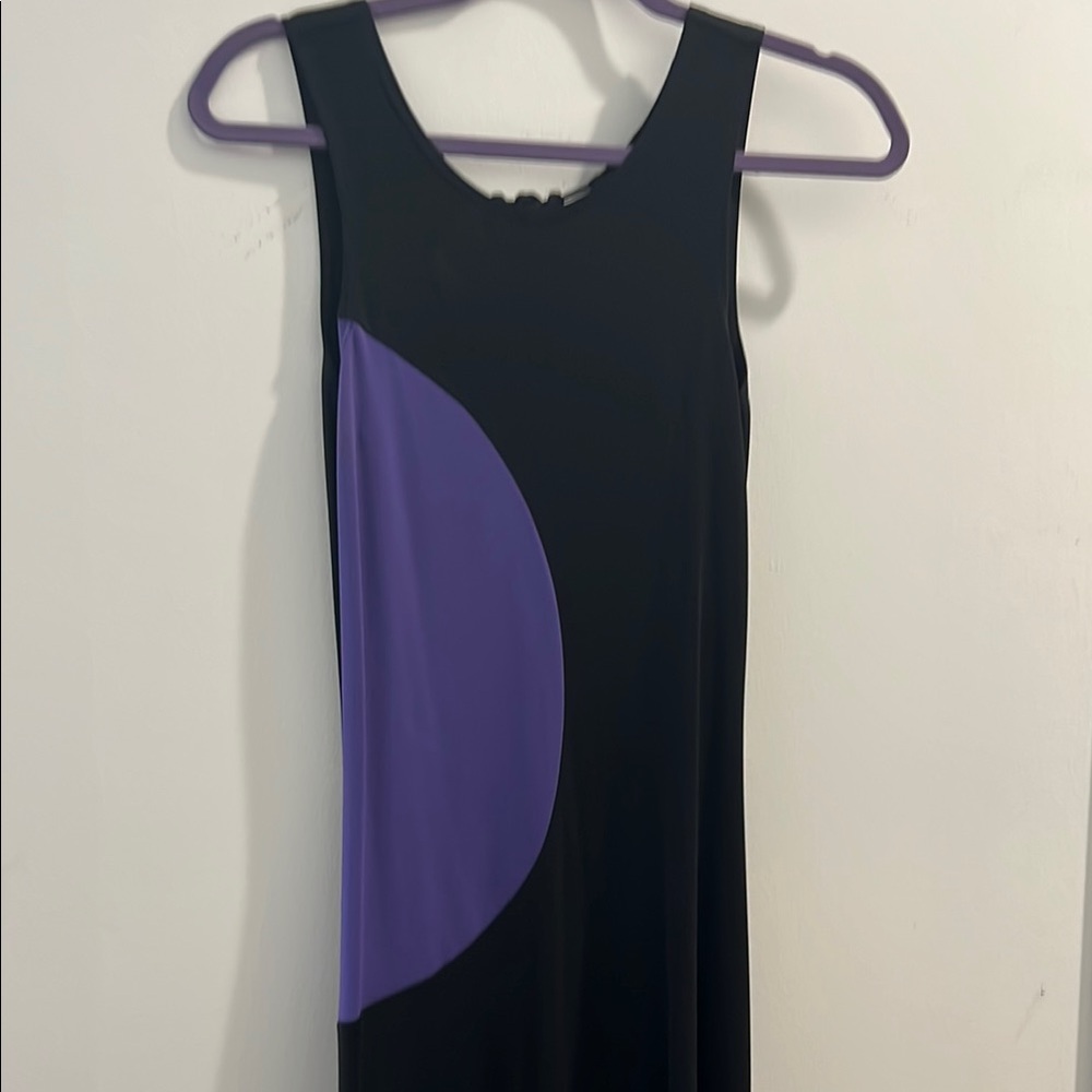 Elegant Black and Purple Women's Dress